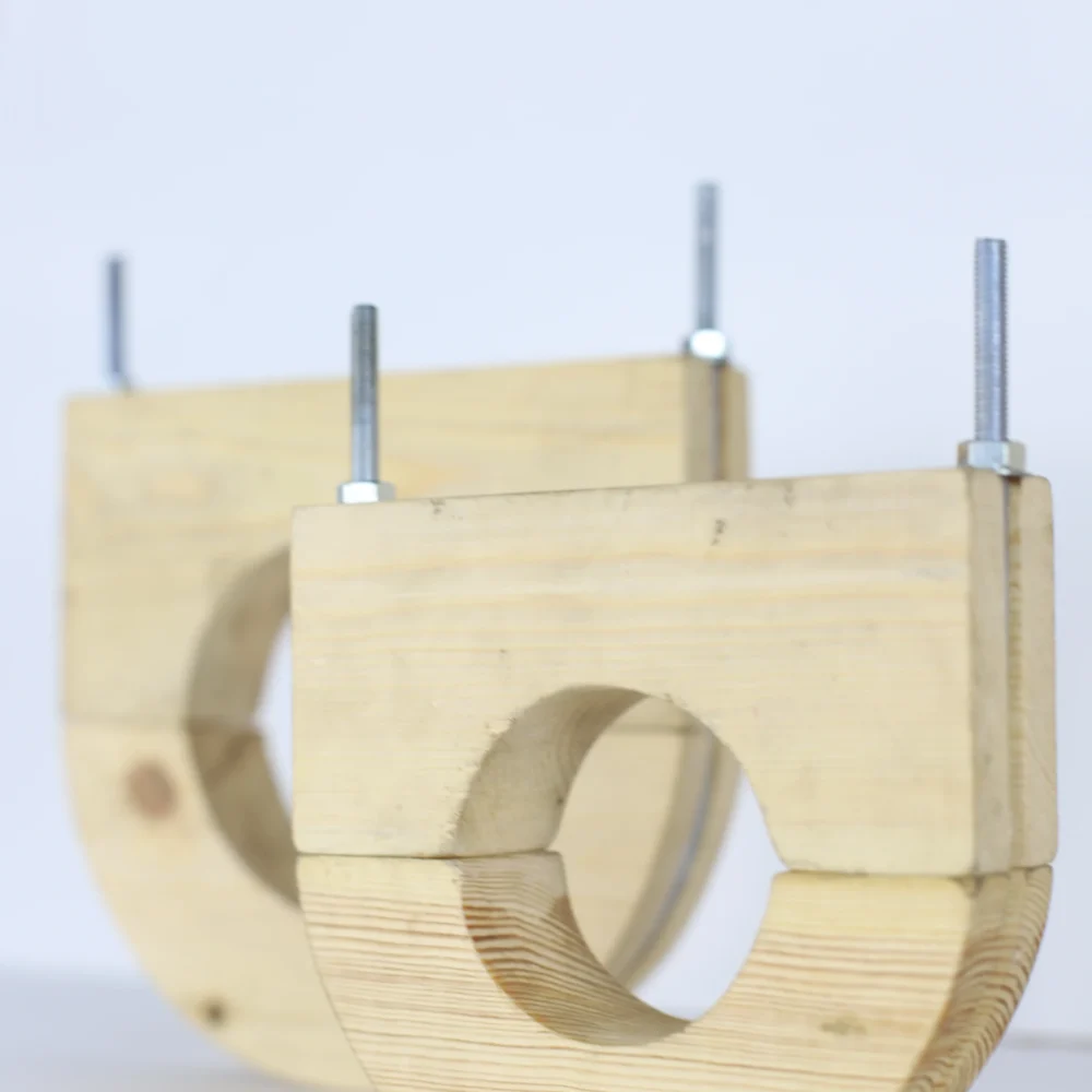 WOODEN PIPE SUPPORT
